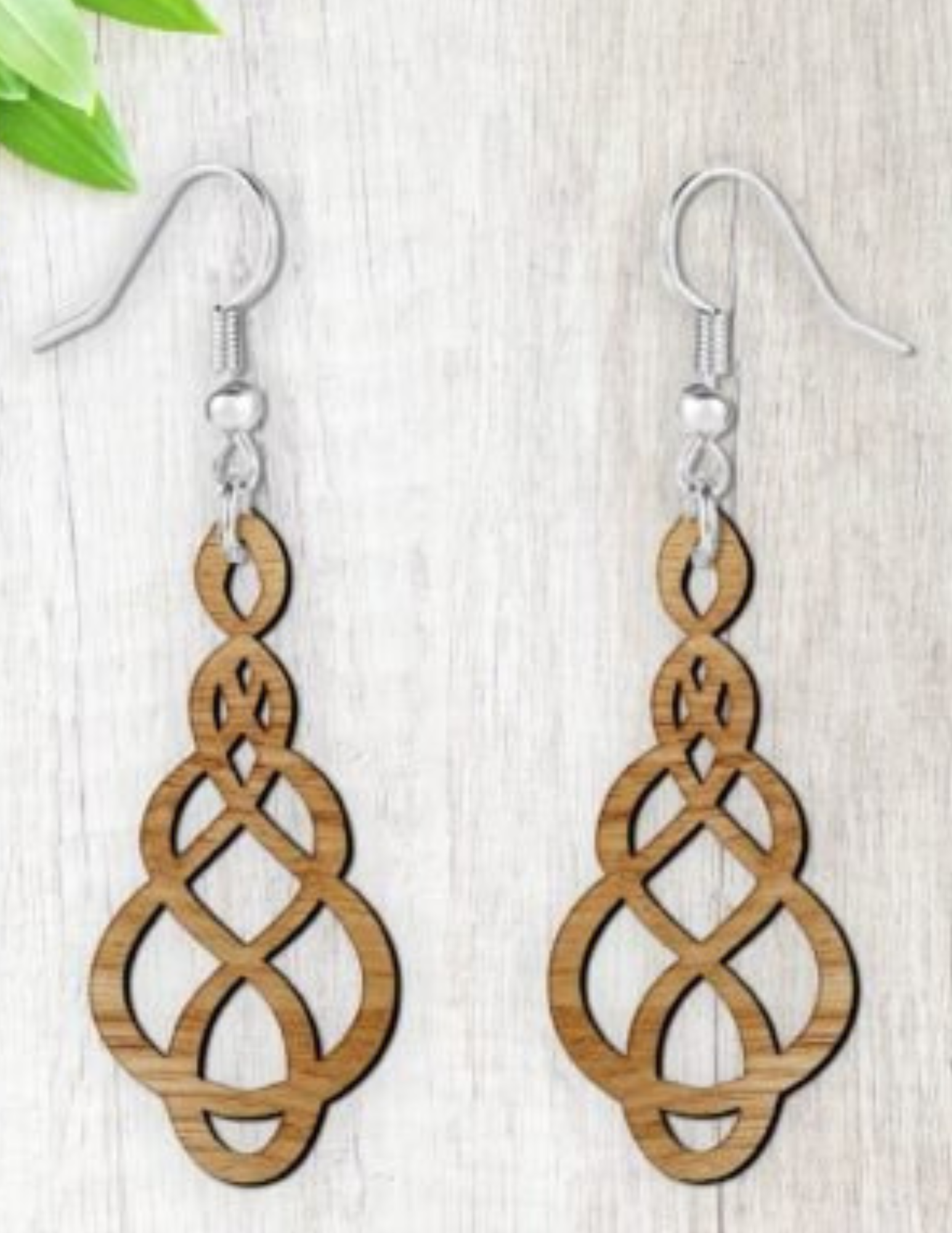 Wooden Knotted Earring