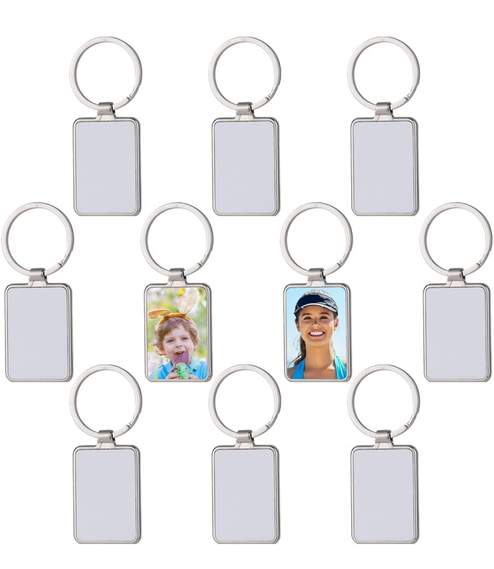 Stainless Steel Photo Keychain