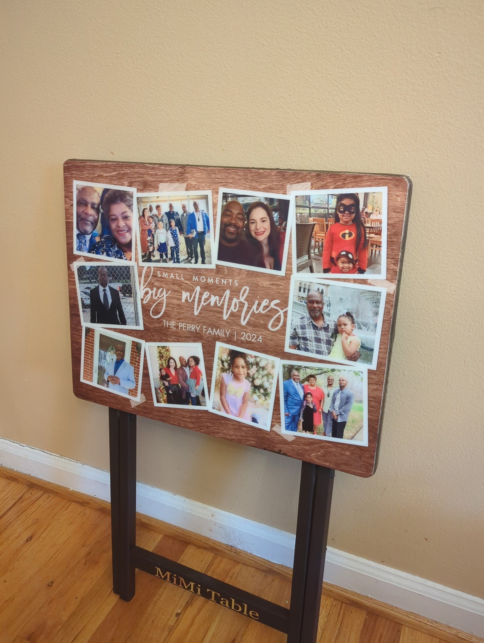 Personalized Family Photo Collage Tray Table